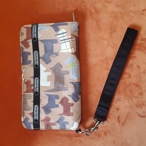 Lesportsac zip up scottie dog wallet